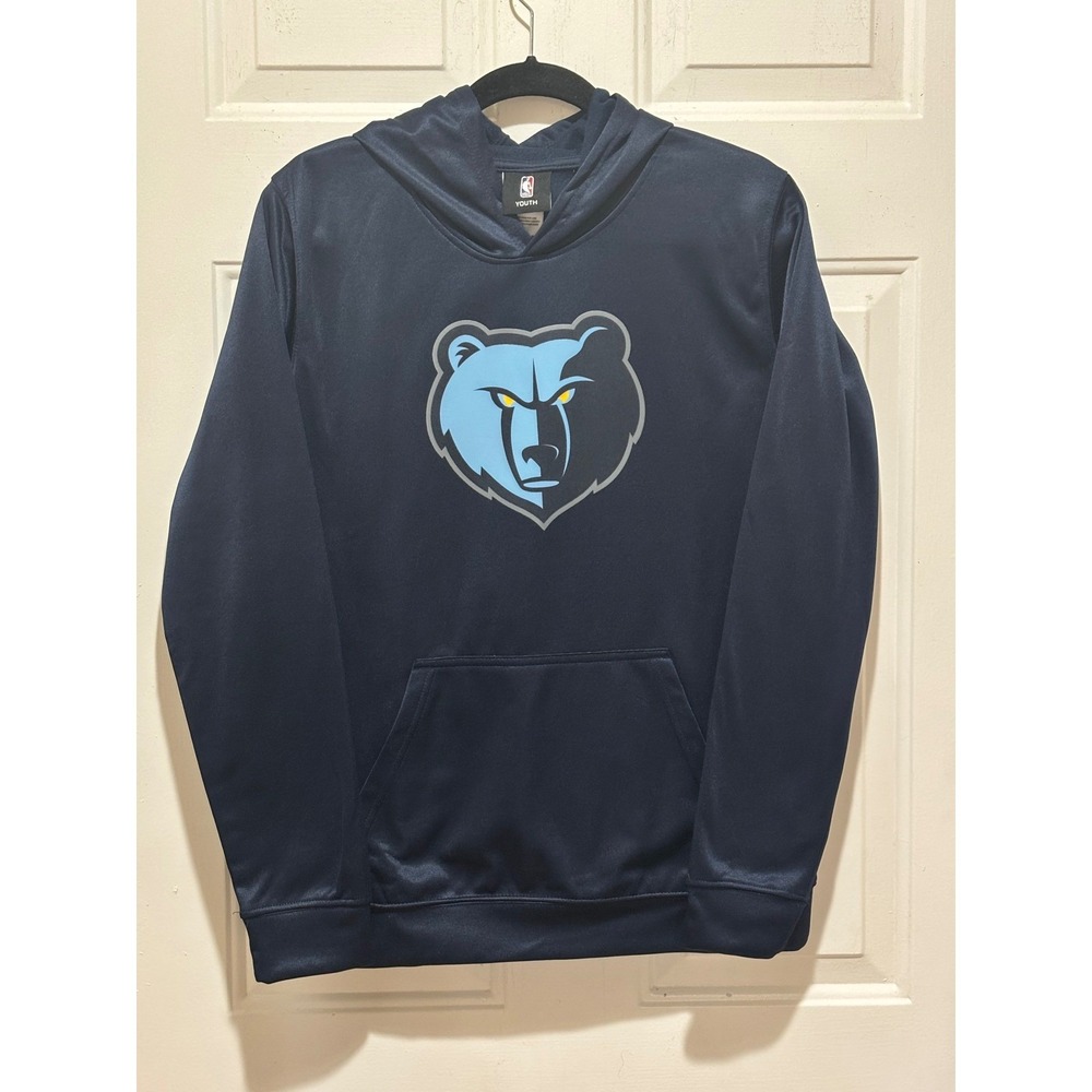 NBA Memphis Grizzlies Youth Boys Hoodie Navy Blue XL 18/20 Basketball Sweatshirt